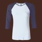 Ladies' Stretch Rib 3/4-Sleeve Contrast Raglan T-Shirt